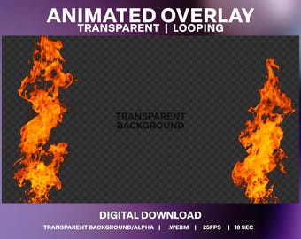Flame Thrower Stream Overlays: Fire Ball Effects (Digital Download)