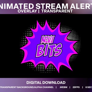 Comic Book Twitch Stream Alerts: Pop Art Animated Overlays (Digital Download)