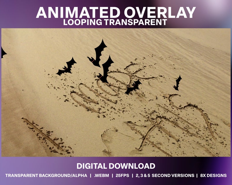 Animated Bat Swarm Stream Overlay: Halloween Twitch Decoration (digital ...