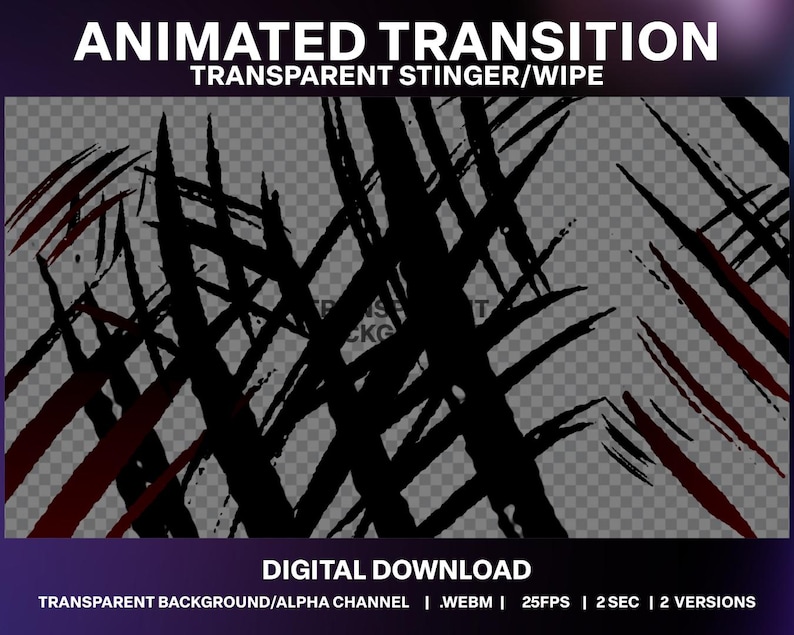 Animated Halloween Claw Rip Stream Transition (digital Download) - Etsy