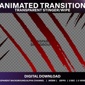 Animated Halloween Claw Rip Stream Transition (digital Download) - Etsy