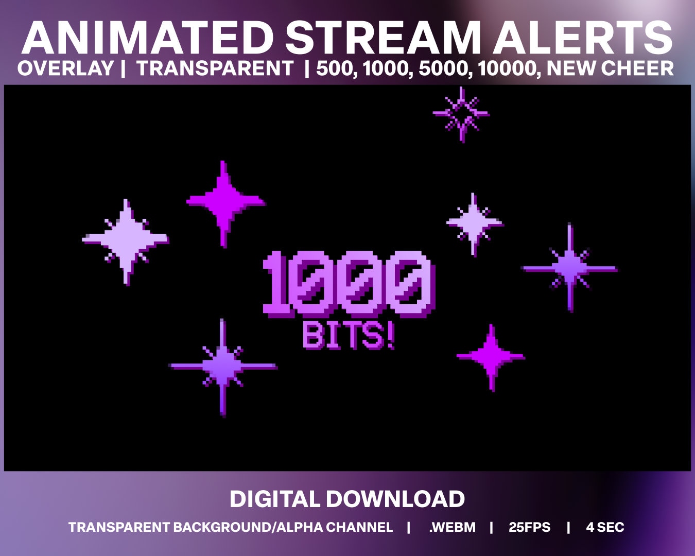 8bit Bomb Animated Twitch Alerts: Pixel Art Stream Overlay (digital ...