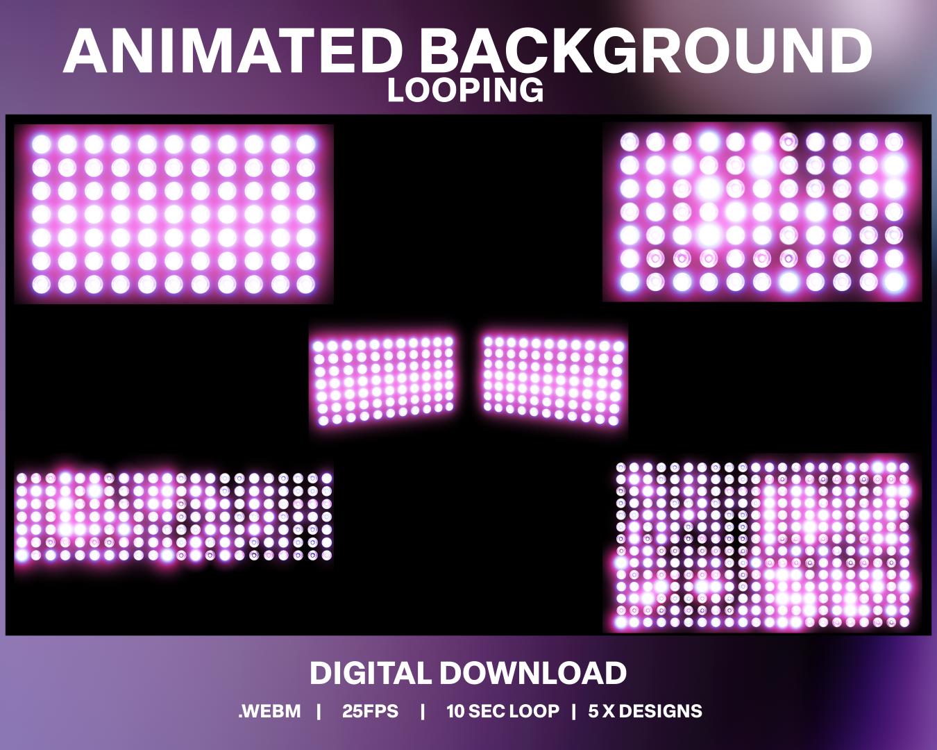 Animated Flashing Lights Background Loops: Pink Stage & DJ Backdrops ...