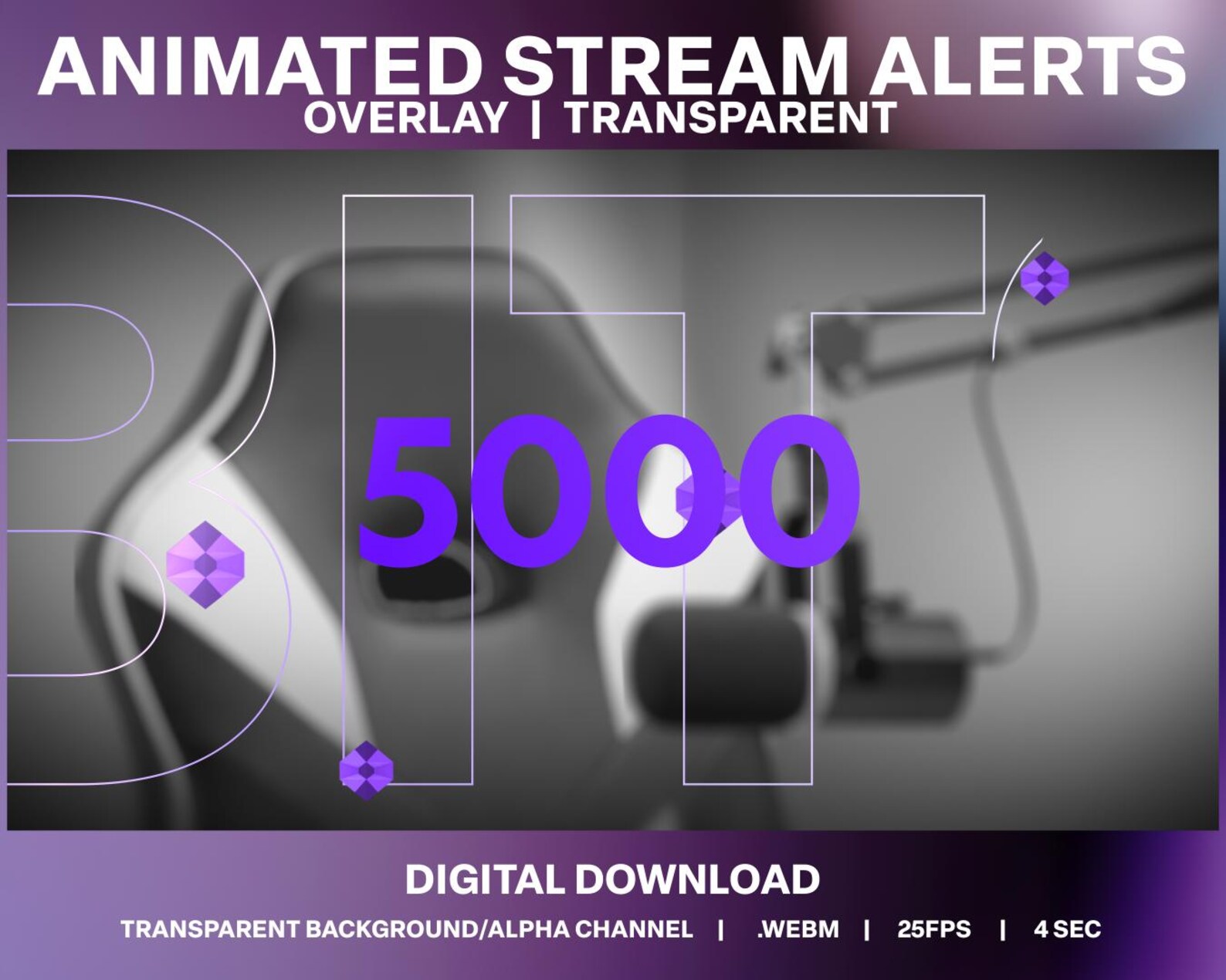 Photo inspiration: Visual Reference: Animated Twitch Bit Bomb Alert Pink Stream Cheer Overlay Digital