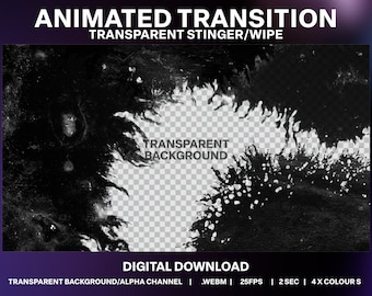 SCI-FI Ink Spread Animated Twitch Transition | Horror Zombie Stream Stinger | Creepy Twitch Decoration | Gothic Grunge Paint Ink Wipes