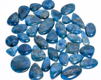 Blue Apatite natural stone cabochon 39 \u0445 20 \u0445 6 mm