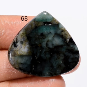 Natural Emerald Cabochon Loose Gemstone, Healing Crystal, Pendent, Gift For Her, Rare Emerald, Earring, Making For Jewelry (Stone As Picture