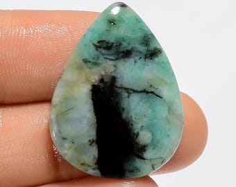 Natural Emerald Cabochon Loose Gemstone, Green Emerald Gemstone Healing Crystal High Quality Rare Emerald Making For Jewelry, (As Picture