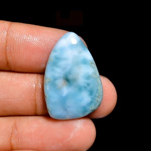 Cabochon di Larimar, Pietra preziosa naturale di Larimar dominicano, Pietra della preoccupazione di Larimar, Gioielli di Larimar, Cabochon sciolto, Larimar blu ovale