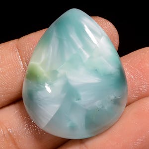 Cabochão de Hemimorfita Cristal de Hemimorfita Solto 31x26x7 mm Tamanho 43 Quilates Pedra de Hemimorfita Drop Sky