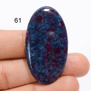 Natürlicher Rubinkyanit Edelstein, loser Edelstein, glatter Rubin in Kyanit Metaphysical Stone Verwenden Sie für die Schmuckherstellung, Geschenk für sie (als Bild