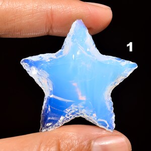 Très belle forme d'étoile en opalite, pierre précieuse non fixée, à utiliser pour la fabrication de bijoux à l'aide d'un emballage métallique, cadeau pour elle