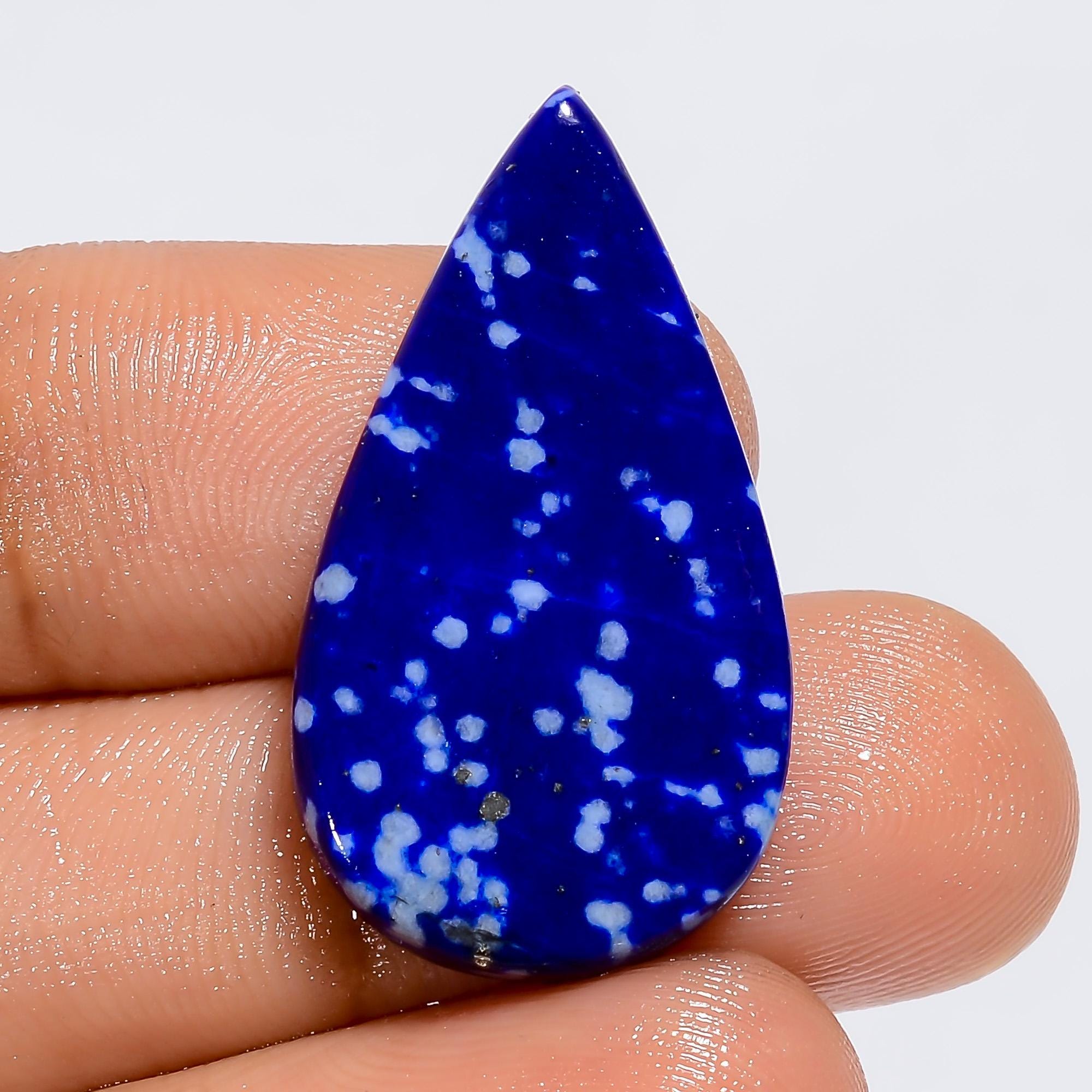 天然ラピスラズリカボションブルーラピスラズリクリスタル28X15X2 mm