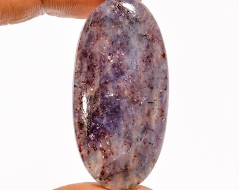 Natural Iolite Sunstone Cabochon Flat Back Polished Iolite Sunstone 45X22X6 mm Size