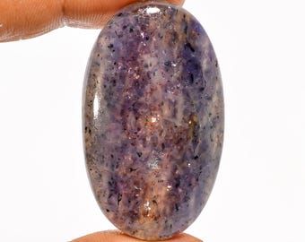 Natural Iolite Sunstone Cabochon Flat Back Polished Iolite Sunstone 46X27X8 mm Size