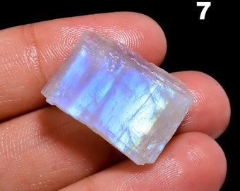 天然ブルー ムーンストーン原石、原石ムーンストーン レインボー