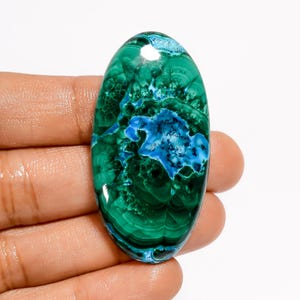 Cristallo di malachite crisocolla naturale, pietra di malachite verde grande, dimensioni 48X25X5 mm
