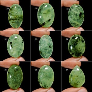 Cabujón de prehnita, gema de prehnita pulida por ambos lados, gema de prehnita verde, cabujón de prehnita natural, regalo de piedra de prehnita para ella (piedra como en la imagen) imagen 5