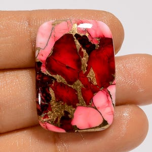 Natürliche rote Türkis Cabochon Red Buffalo Kupfer Türkis Kristall 29X20X5 mm Größe Türkis Stein Beide Seite polierten flachen Rücken Stein