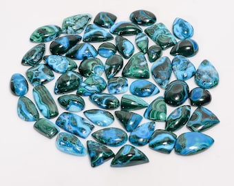 50 Pieces Natural Chrysocolla Malachite Cabochon Many Shape Chrysocolla Malachite Lot 10X10 20X11 mm Size Stone