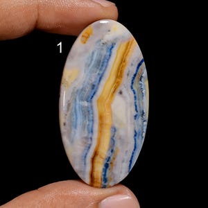 Cabochon en scheelite bleu naturel, cristal poli des deux côtés, cabochon en scheelite lisse des deux côtés