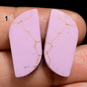 Paire de cabochons de pierres précieuses de phosphosidérite naturelle, paire de pierres précieuses de phosphosidérite, paire de cabochons pour faire des boucles d'oreilles (les paires comme sur la photo