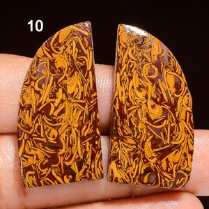 Natural Mariam Jasper Crystal Pair Good Shape Pair Mariam Crystal Pair One Side Polished Pair Mariam Pair Stone