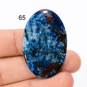 Cabochon di azzurrite naturale, pietra preziosa di azzurrite di forma ovale, cristallo di azzurrite a forma di pera, pietra preziosa sciolta, pietra per la creazione di gioielli, regalo per lei.
