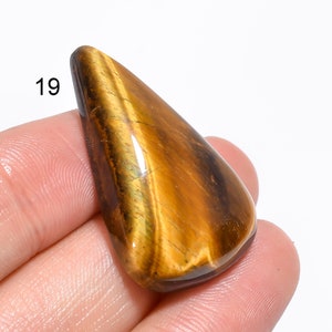 Natürliches Tigerauge Cabochon Lose Edelstein, beide Seite poliert glänzende Farbe Tigerauge Edelstein Schmuck Herstellung Edelstein (Stein als Bild