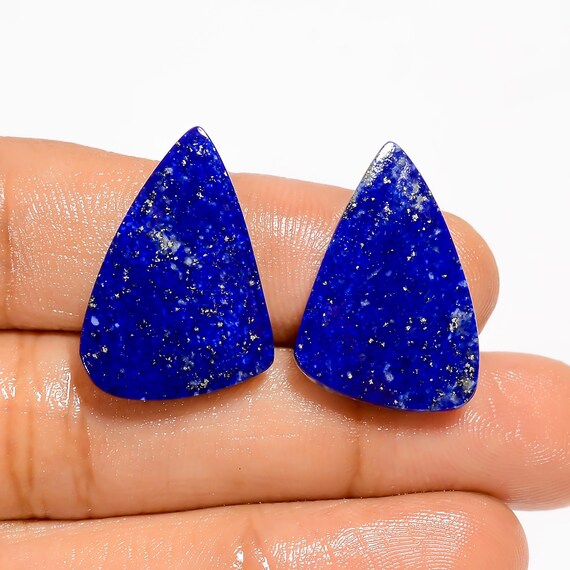 Lapis Lazuli Pair Gemstone Pair Lapis Lazuli Cabochon Blue Pair Crystal  22X16X3 mm Size Lapis Couple Stone