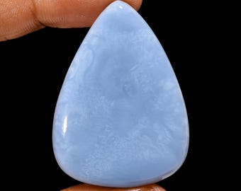 Natural Owyhee Blue Cabochon Drop Blue Crystal 42X30X6 mm Size Owyhee Blue Stone