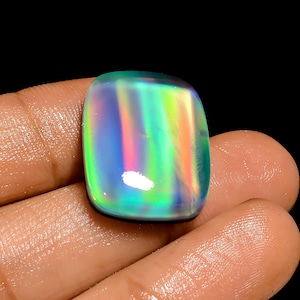 Multi Color Aurora Opal Cabochon Loose Gemstone Aurora Opal Gemstone 21X16X6 mm Size Multi Stone