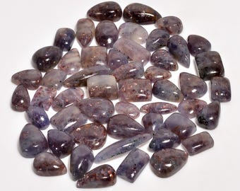50 Pieces Natural Iolite Sunstone Cabochon Flat Back Polished Iolite Sunstone 13X9 26X7 mm Size