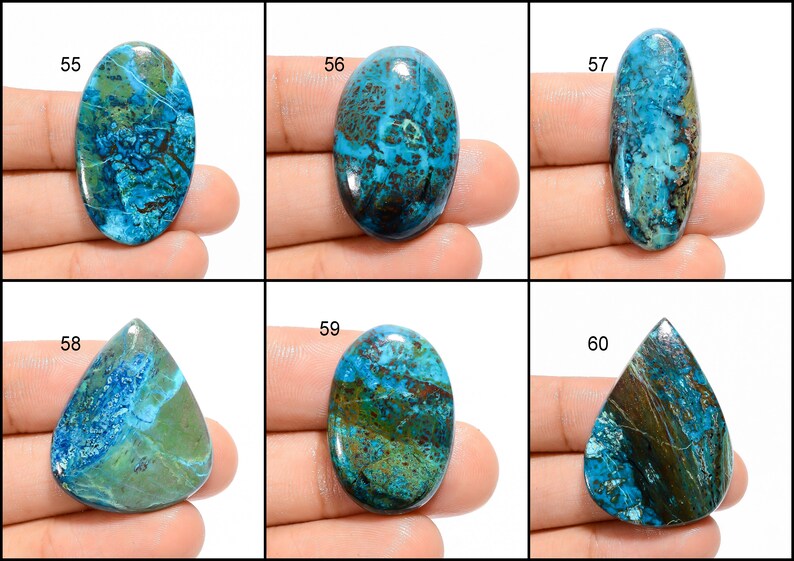 Pierre de shttuckite naturelle de qualité supérieure, dos plat, cabochon de shttuckite poli des deux côtés, pierre de shttuckite multicolore pour bijoux image 7