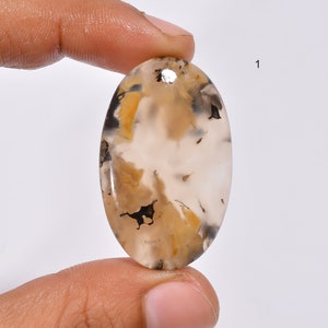 Pietra preziosa naturale di agata a forma di piuma, pietra preziosa curativa, pietra preziosa cabochon bellissima, creazione di gioielli come regalo, pietra preziosa di qualità AAA+