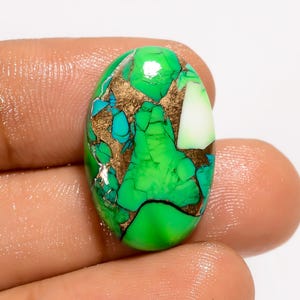 Pietra preziosa turchese verde blu rame turchese rame lucido liscio 23X15X5 mm dimensioni turchese