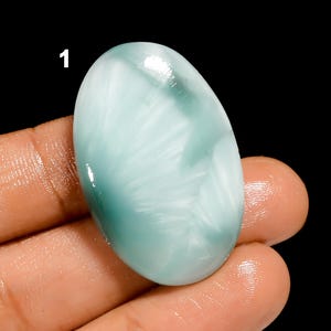 Hemimorphite Crystal Loose Hemimorphite Gemstone Good Shape Polished Hemimorphite Cabochon Flat Back Stone image 1