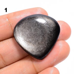 Natürliche Silber Sheen Obsidian Lose Edelstein Splitter Sheen Cabochon Lose Stein Splitter Sheen Cab's Schmuck Stein machen (Stein als Bild