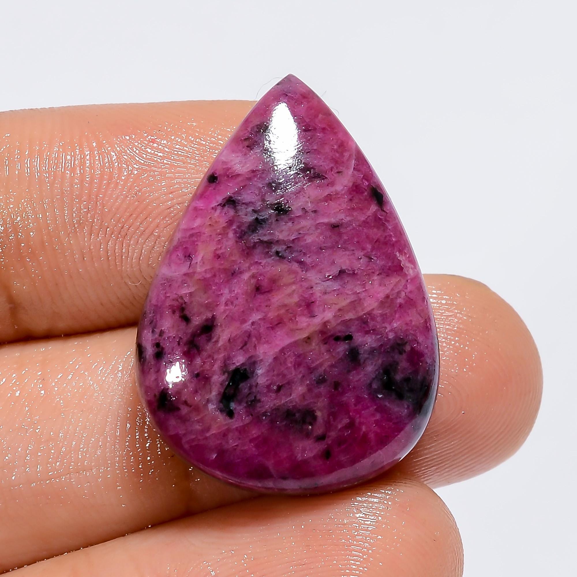 Natural Ruby Zoisite Crystal Pink Ruby Stone 25X18X7 Mm Size Ruby