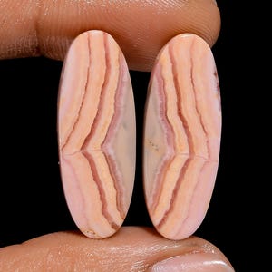 Natürliche Rhodochrosit Paar Rosa Rhodochrosite Paar Stein 26X10X3 mm Größe Rhodochrosit Paar Flache Rückseite Poliert Paar
