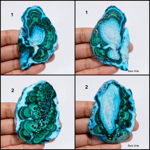 Lastra di malachite crisocolla Fetta di malachite crisocolla Fetta lucidata su entrambi i lati Malachite in crisocolla Fetta grezza (Molte opzioni tra cui scegliere)