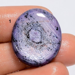 Natürlicher Trapiche lila Saphir Cabochon Edelstein lila Saphir Stein Saphir Edelstein Kristall für die Herstellung von Schmuck (Stein wie abgebildet