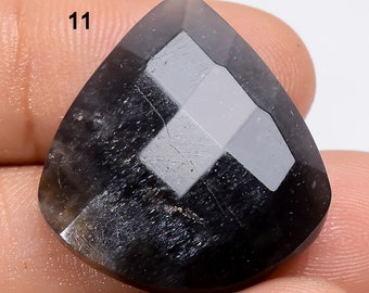 Natural Grey Moonstone Cabochon Faceted Grey Moonstone Crystal Faceted Stone Grey Faceted Crystal