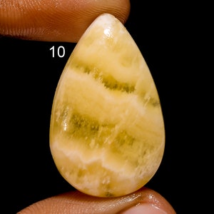 Cabochon d'agate en dentelle jaune naturelle, pierres précieuses en agate en dentelle jaune de forme mélangée pour faire des cadeaux de bijoux pour elle (pierre comme photo