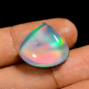 Multi Color Aurora Opal Cabochon Loose Gemstone Drop Shape Aurora Opal Gemstone 16X17X7 mm Size Multi Stone