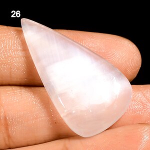 Natürliche Selenit Cabochon Lose Weiß Selenit Kristall Flache Rückseite Selenit Stein Weiß Kristall