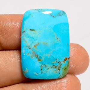 Natural Kingman Turquoise Cabochon Sky Radiant Turquoise Gemstone 29X20X5 mm Size Smooth Both Side Polished Crystal
