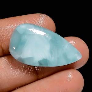 Cabochão de Hemimorfita com parte traseira plana Cristal de Hemimorfita polido 29X15X4 mm Tamanho Pedra de Hemimorfita