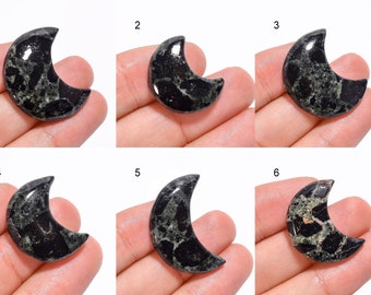 Cabochon de jaspe de galaxie d'étoile naturelle de qualité supérieure, forme de croissant de lune, fabrication de bijoux en pierres précieuses, cabochon en vrac, à utiliser pour les bijoux en fil métallique