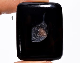 Natural Black Onyx Diamond Druzy Cabochon Black Onyx Druzy Gemstone With Fire Play Onyx Shimmer Druzy Gemstone For Making Jewelry AsPicture